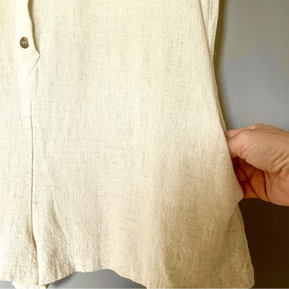 Topshop Linen Blend Button Up Romper In Ivory Size 2 NWT - Picture 11 of 13